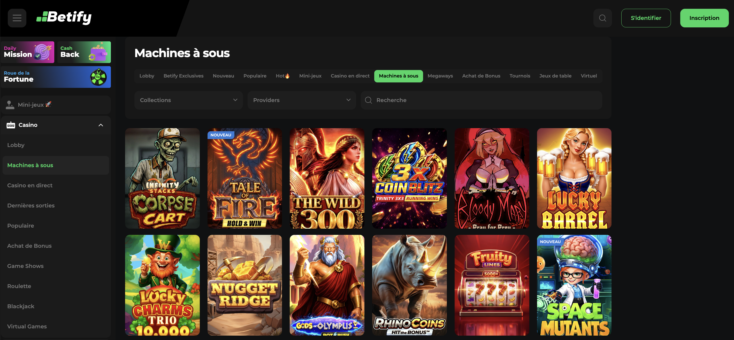 Machines à sous populaires sur Betify Casino